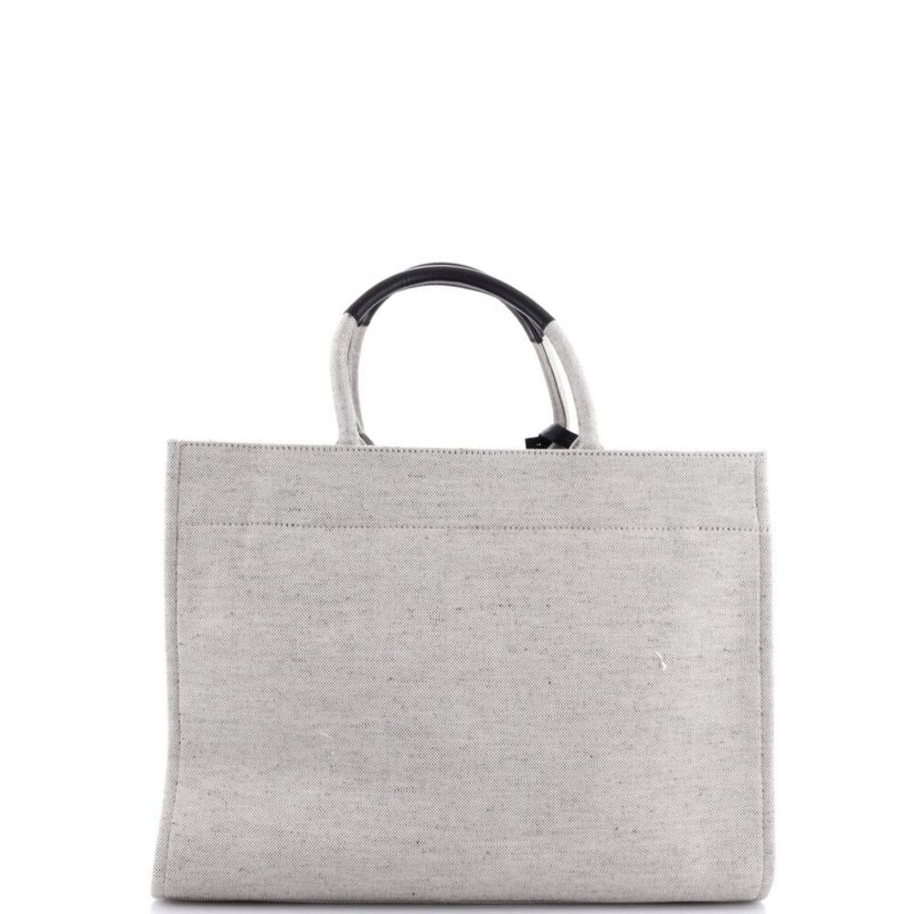 Versace La Medusa Tote Studded Canvas Large Gray - Picture 3 of 6